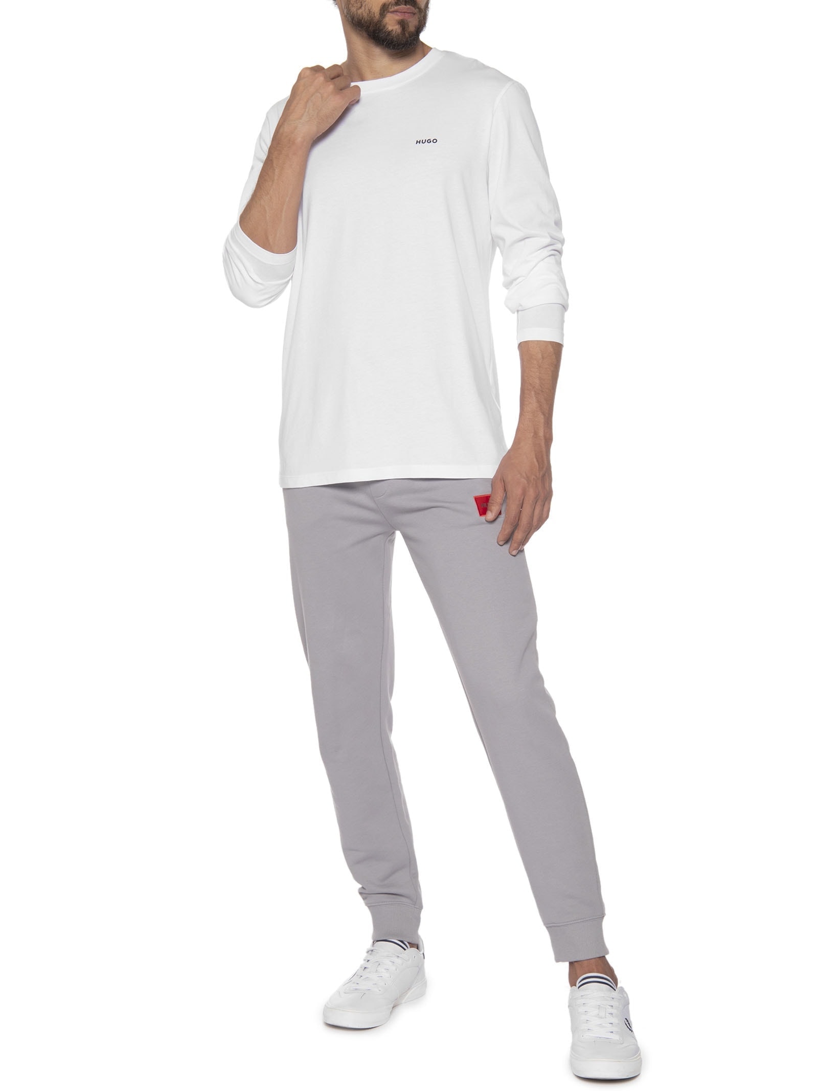 Camiseta Masculina Manga Longa Derol222 Off White Hugo