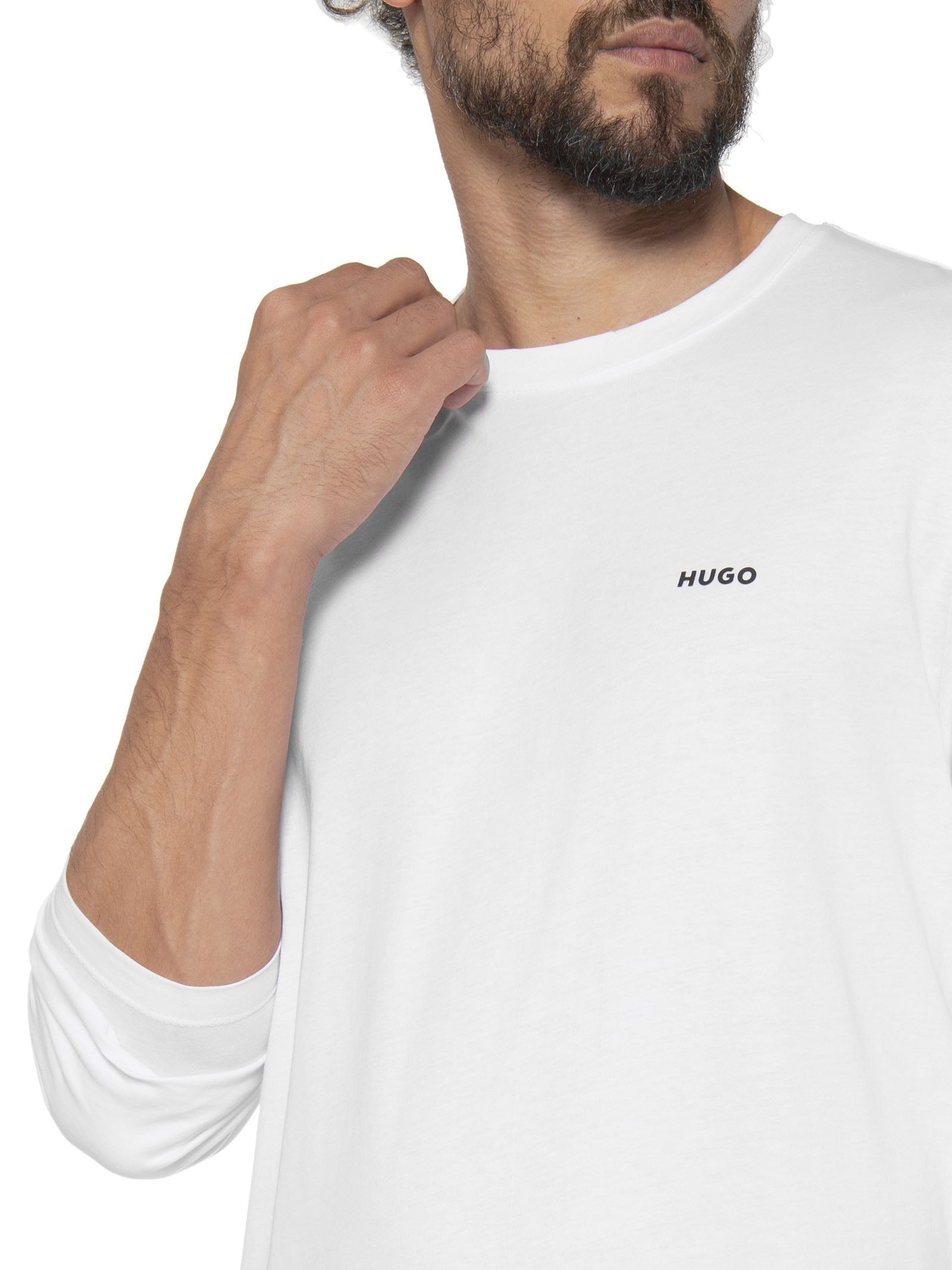 Camiseta Masculina Manga Longa Derol222 Off White Hugo