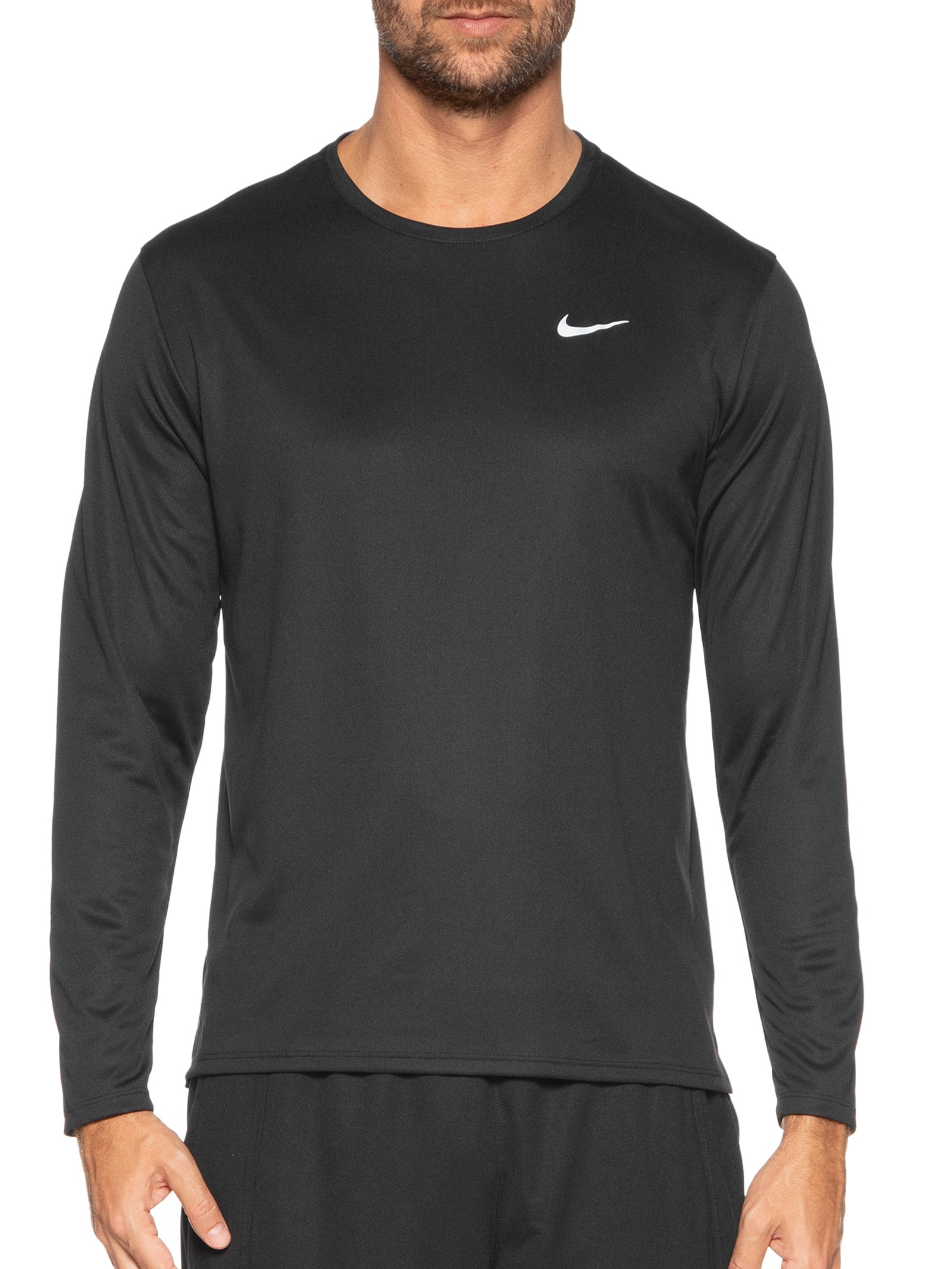 Camiseta Masculina Manga Longa DF UV Miler TO Preto Nike