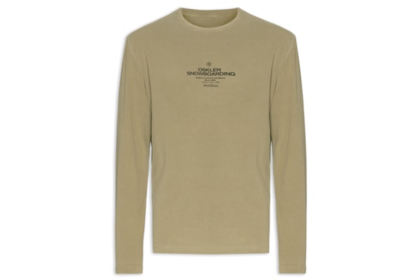 Camiseta Masculina Manga Longa Double Osk Snowboarding - Marrom