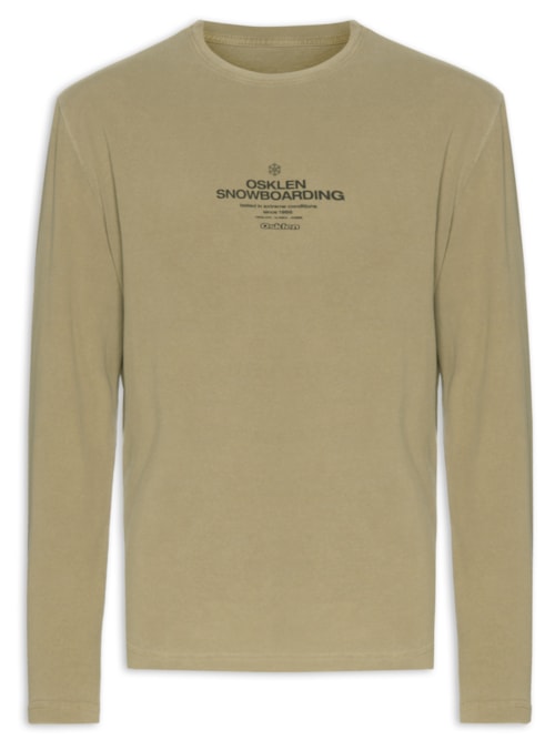 Camiseta Masculina Manga Longa Double Osk Snowboarding – Marrom