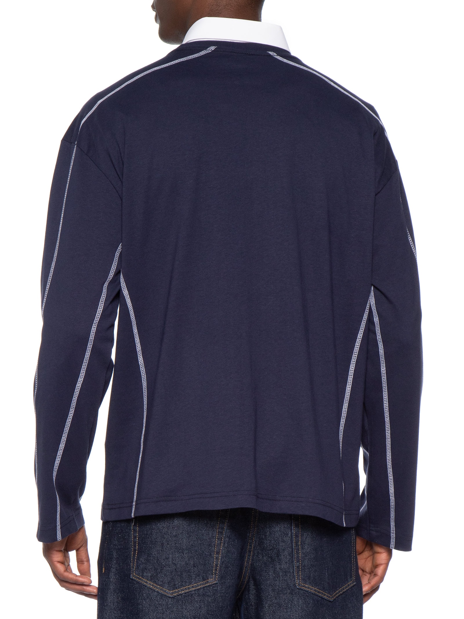 Camiseta Masculina Manga Longa Fit Graphic Azul Cotton On