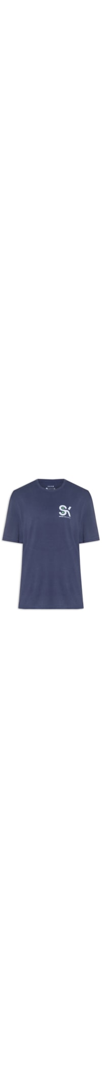 Camiseta Masculina Manga Longa Gola Careca Sk8 - Azul