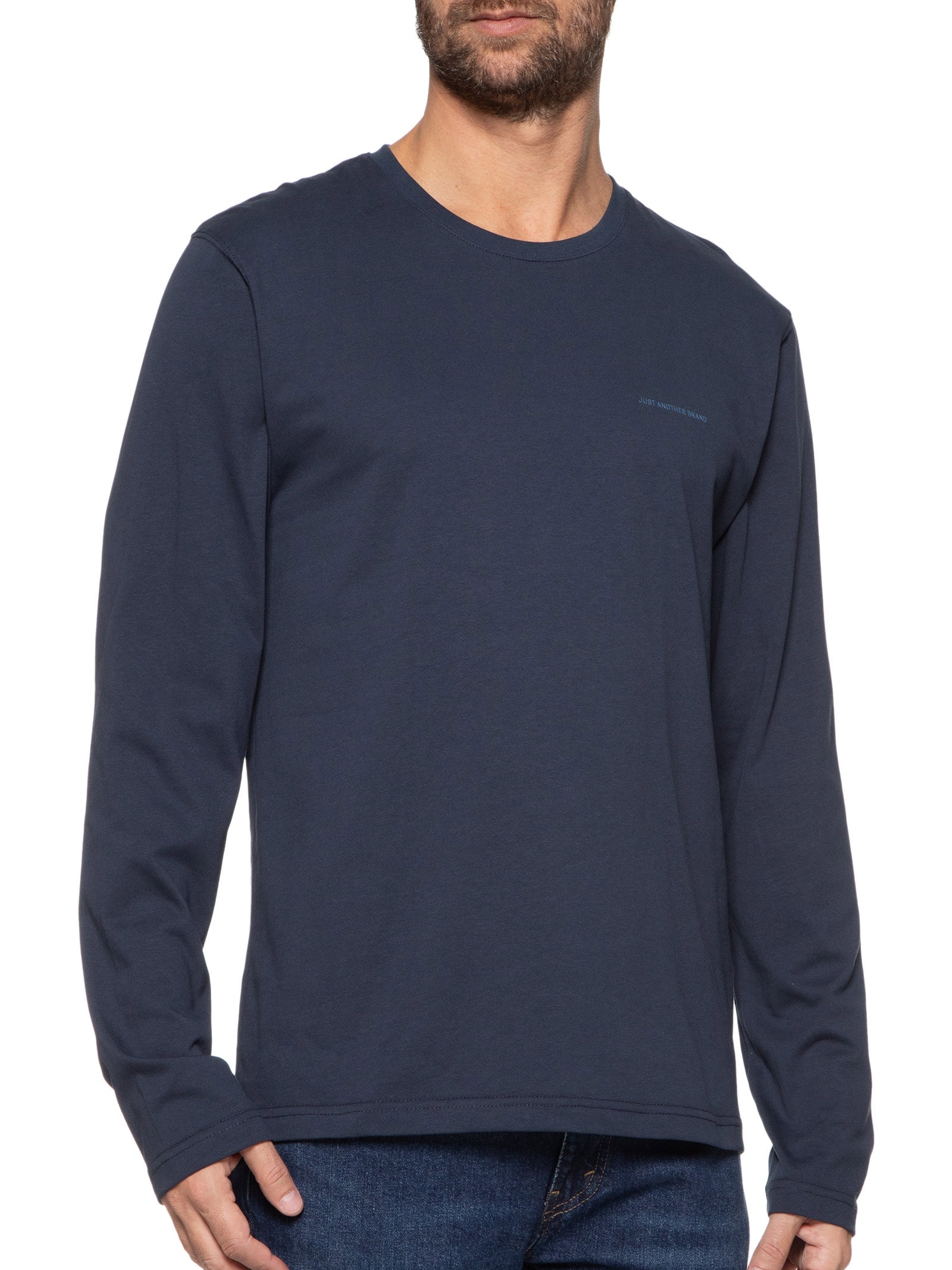 Camiseta Masculina Manga Longa Heavy Knit Azul Jab