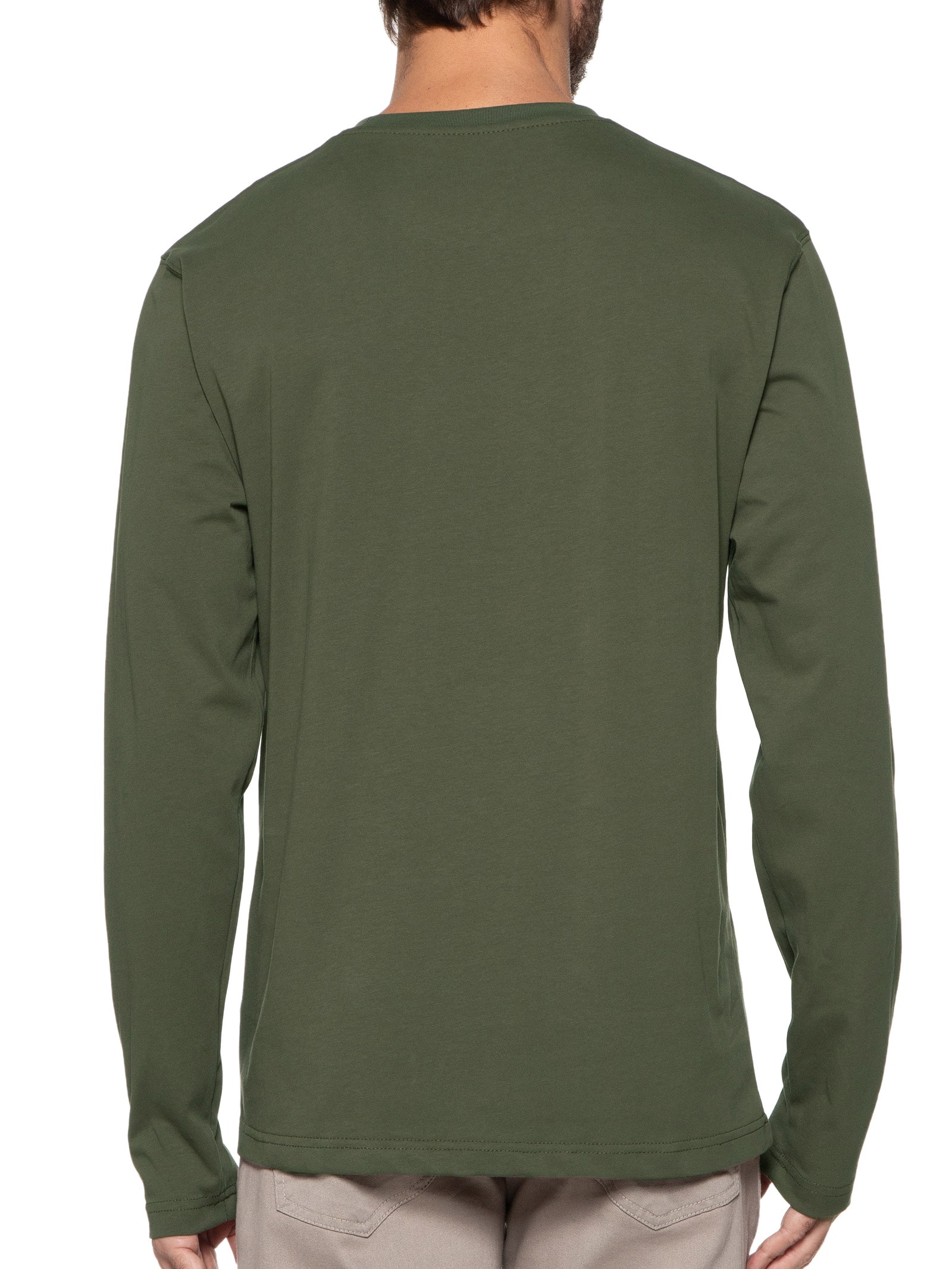 Camiseta Masculina Manga Longa Heavy Knit Verde Jab