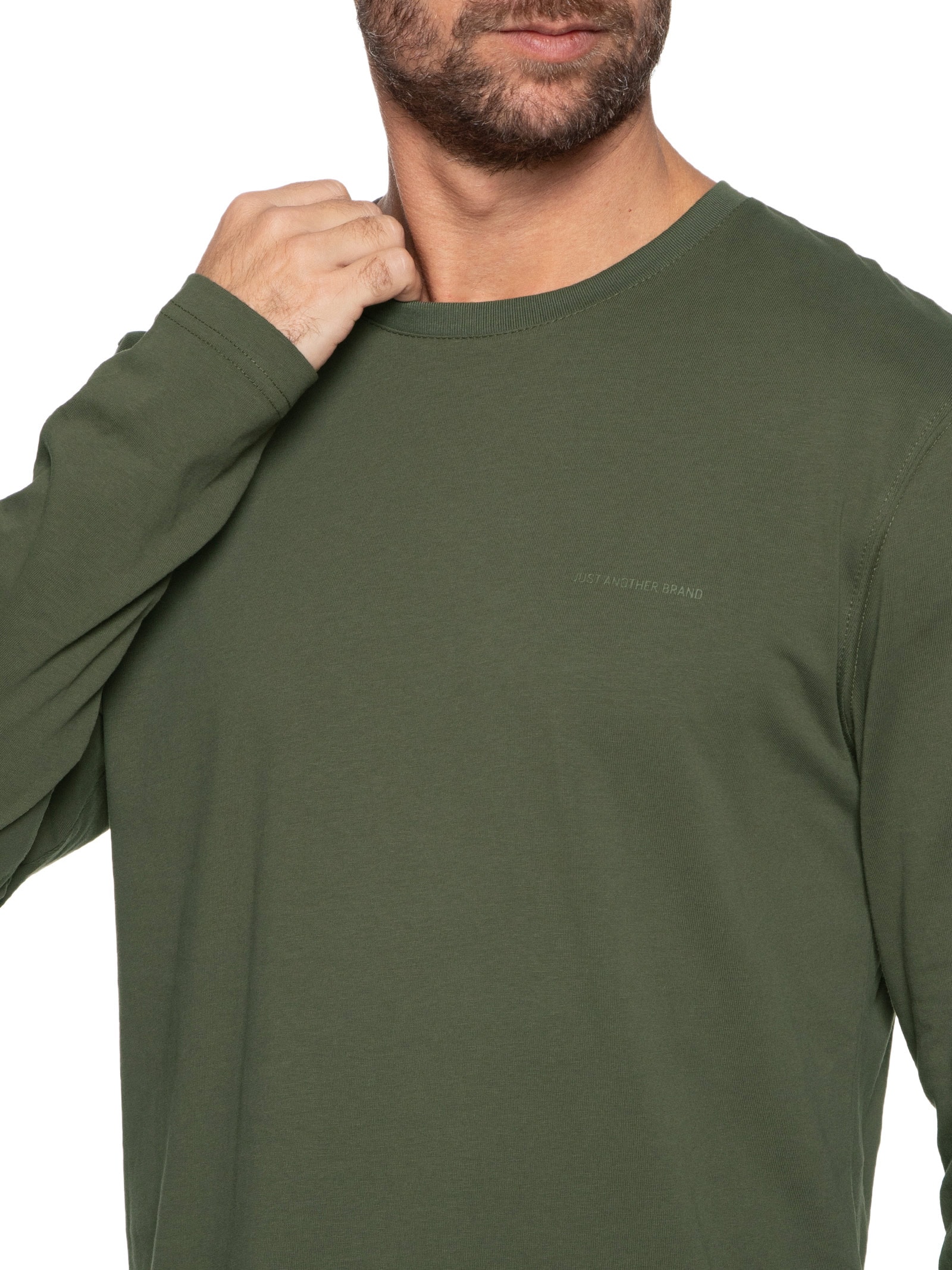 Camiseta Masculina Manga Longa Heavy Knit Verde Jab