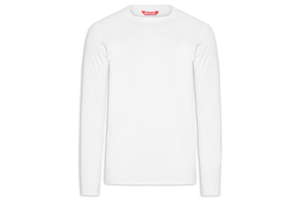 Camiseta Masculina Manga Longa Lisa - Branco