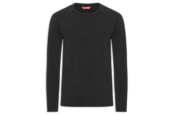Camiseta Masculina Manga Longa Lisa - Preto