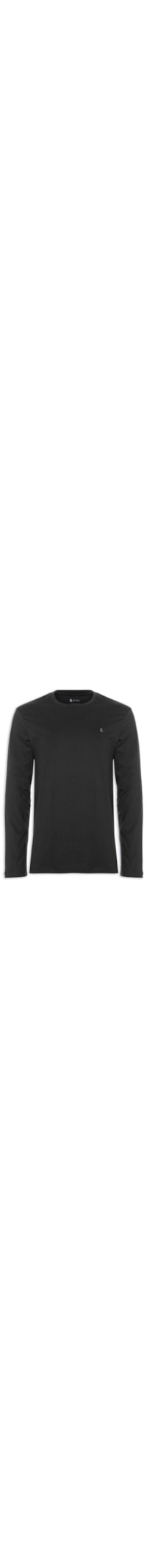 Camiseta Masculina Manga Longa Logo - Preto
