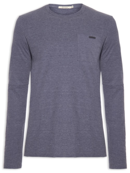 Camiseta Masculina Manga Longa Malha Telescopes – Azul