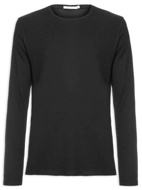 Camiseta Masculina Manga Longa Nagoia - Preto