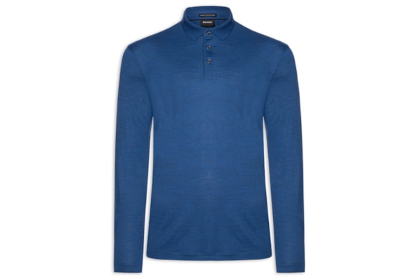 Camiseta Masculina Manga Longa Person - Azul