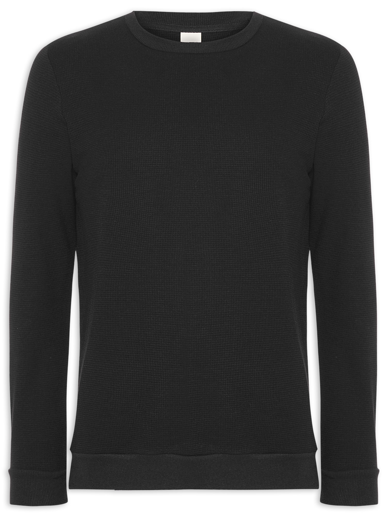 Camiseta Masculina Manga Longa Regular Preto Hering