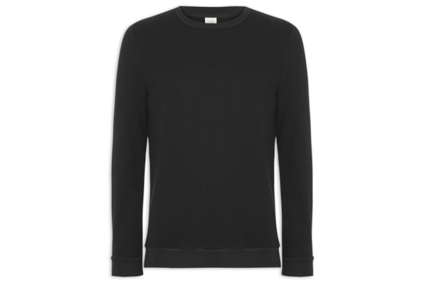 Camiseta Masculina Manga Longa Regular - Preto