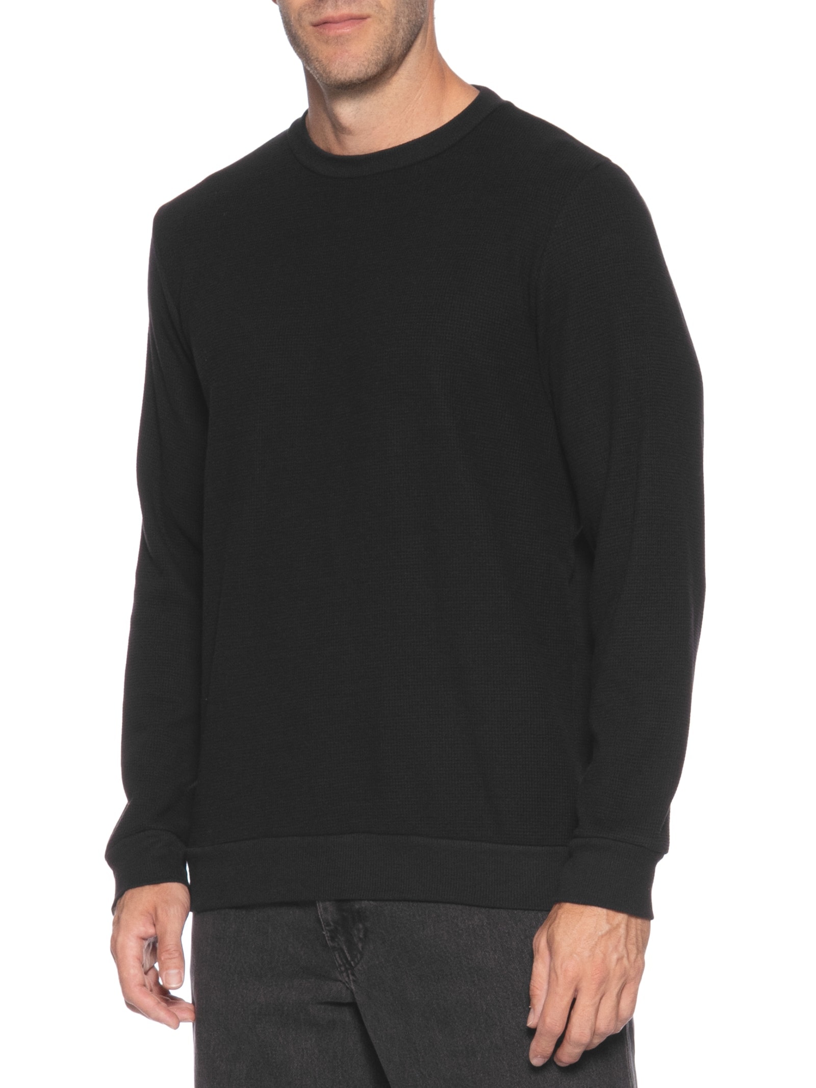 Camiseta Masculina Manga Longa Regular Preto Hering