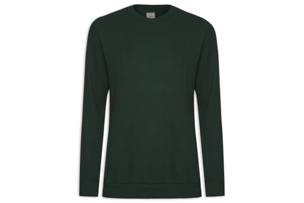 Camiseta Masculina Manga Longa Regular - Verde