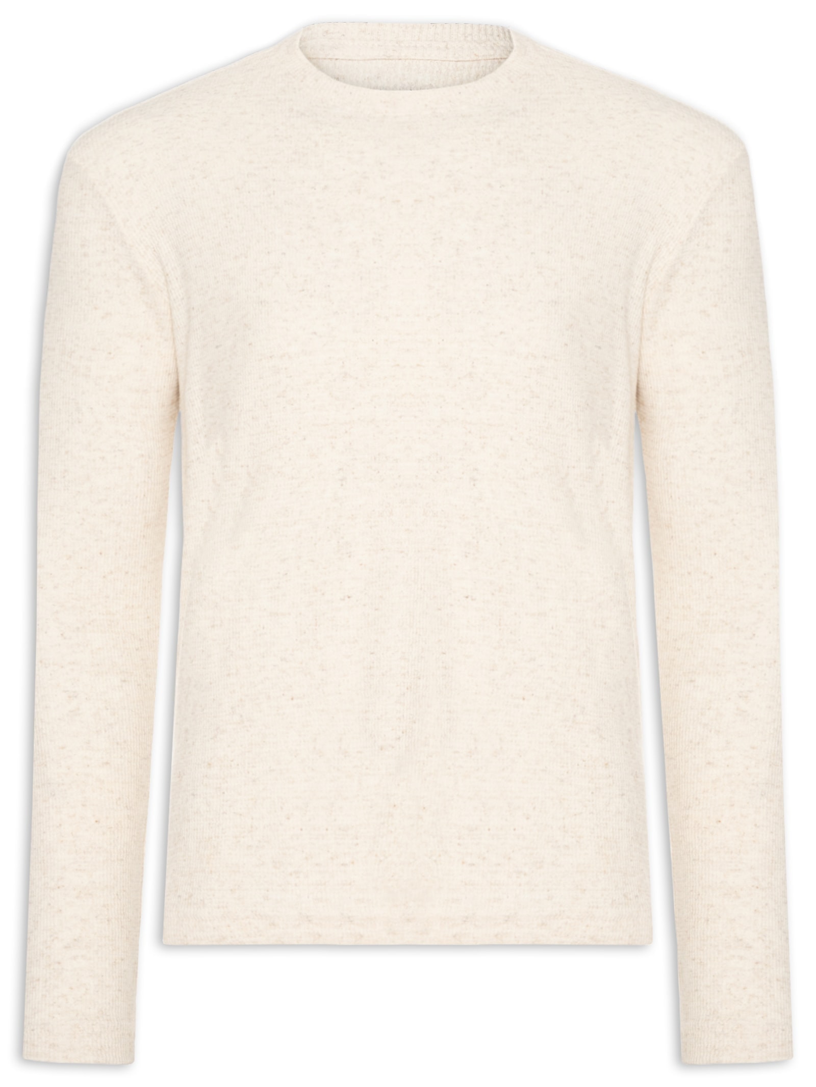 Camiseta Masculina Manga Longa Ribbed Juta Bege Osklen