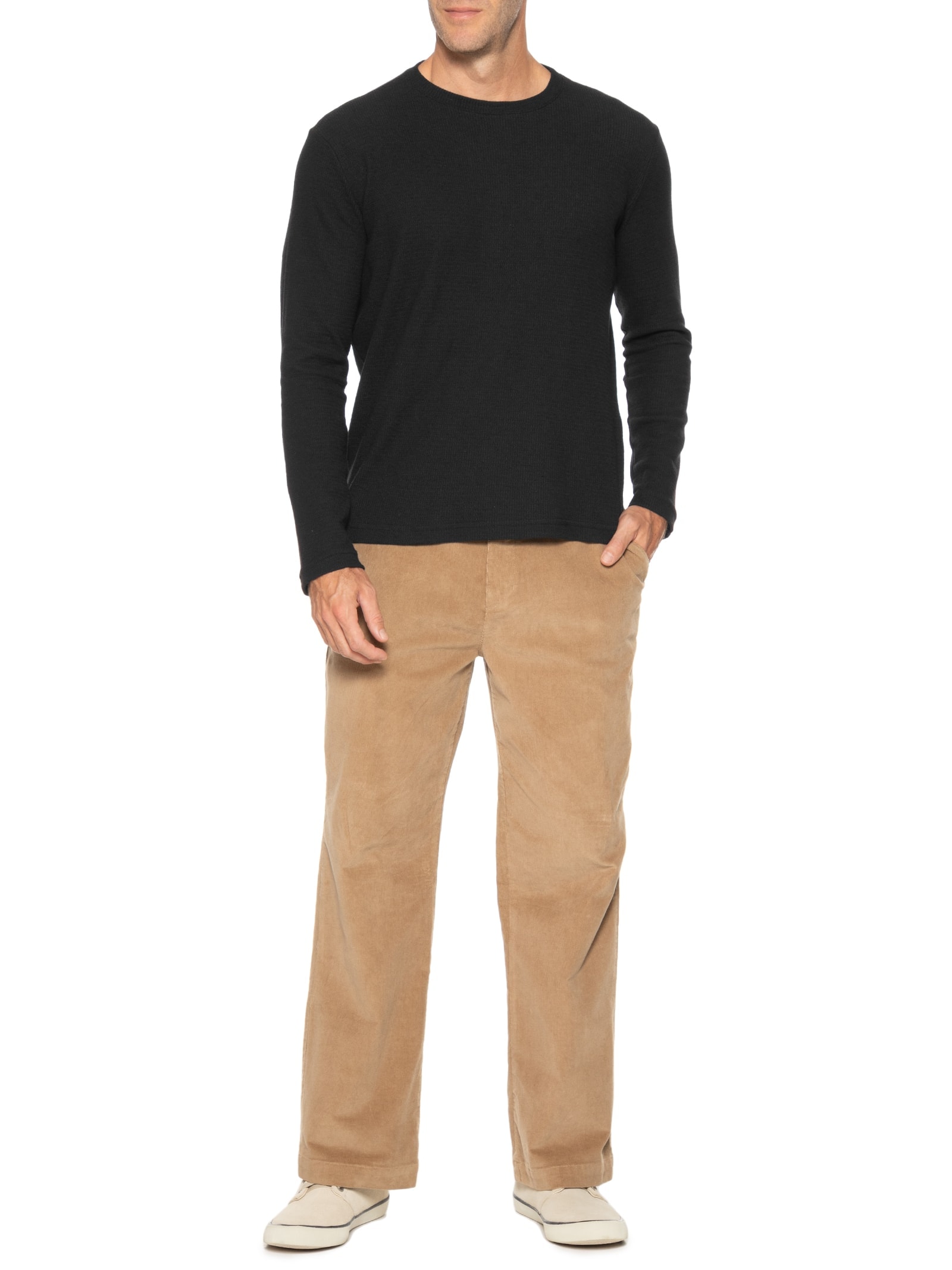 Camiseta Masculina Manga Longa Ribbed Juta Preto Osklen