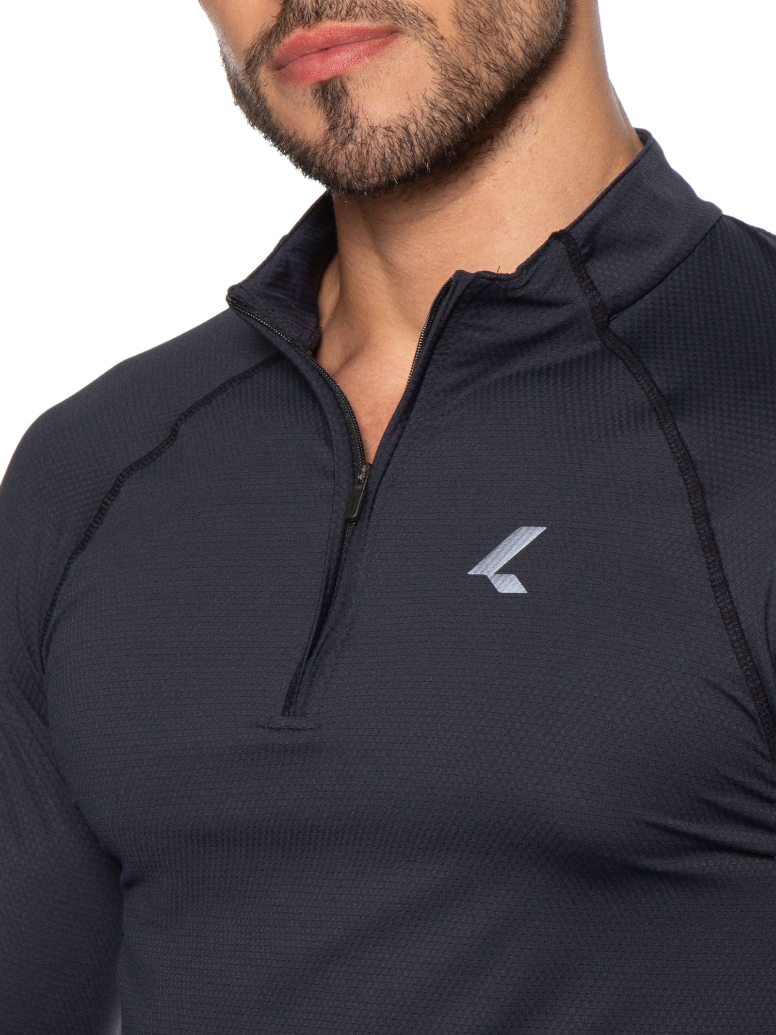 Camiseta Masculina Manga Longa Run Slim Men Cinza Live!