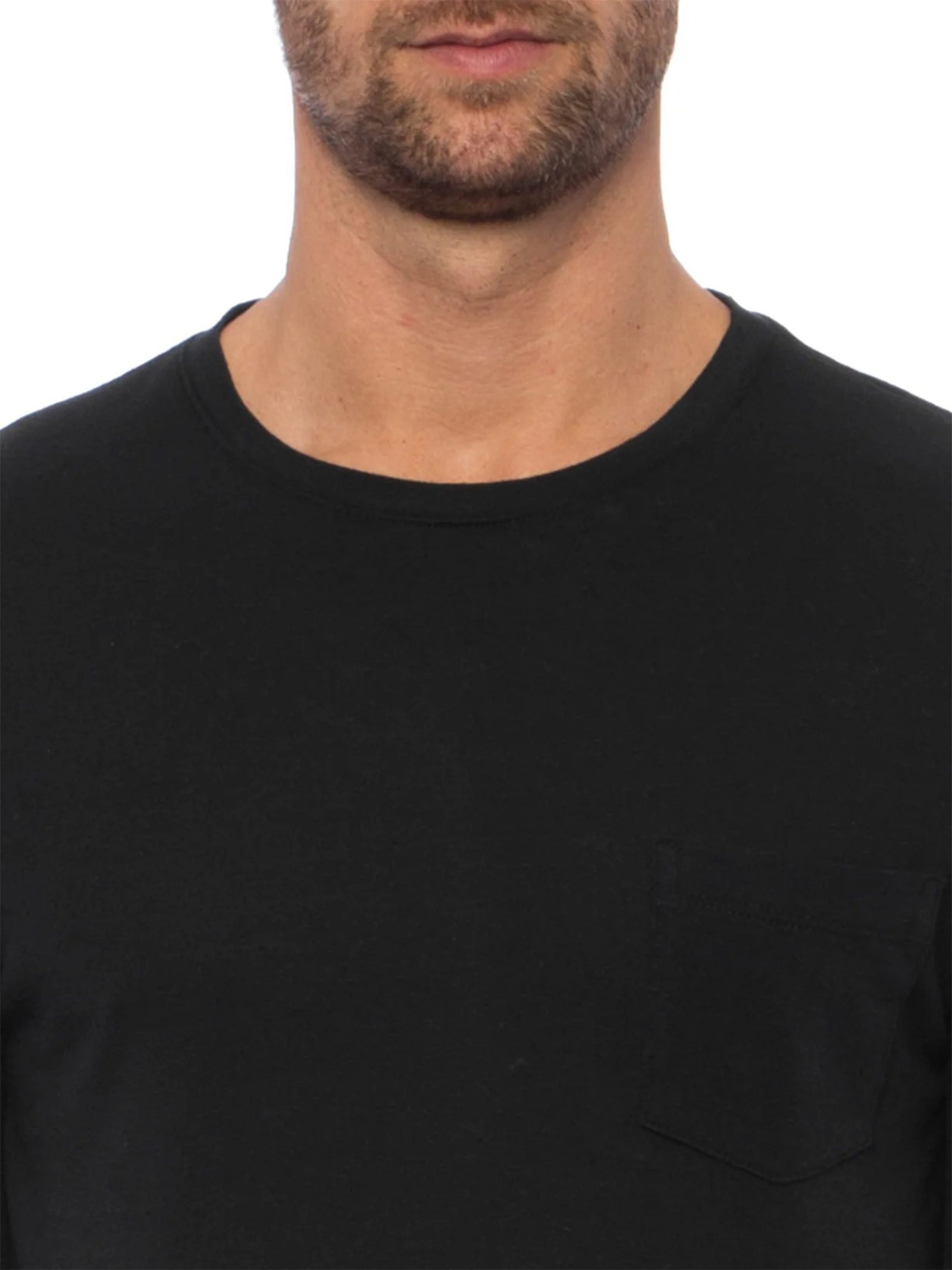 Camiseta Masculina Manga Longa Rustic Pocket E-Basics ML II Preto Osklen