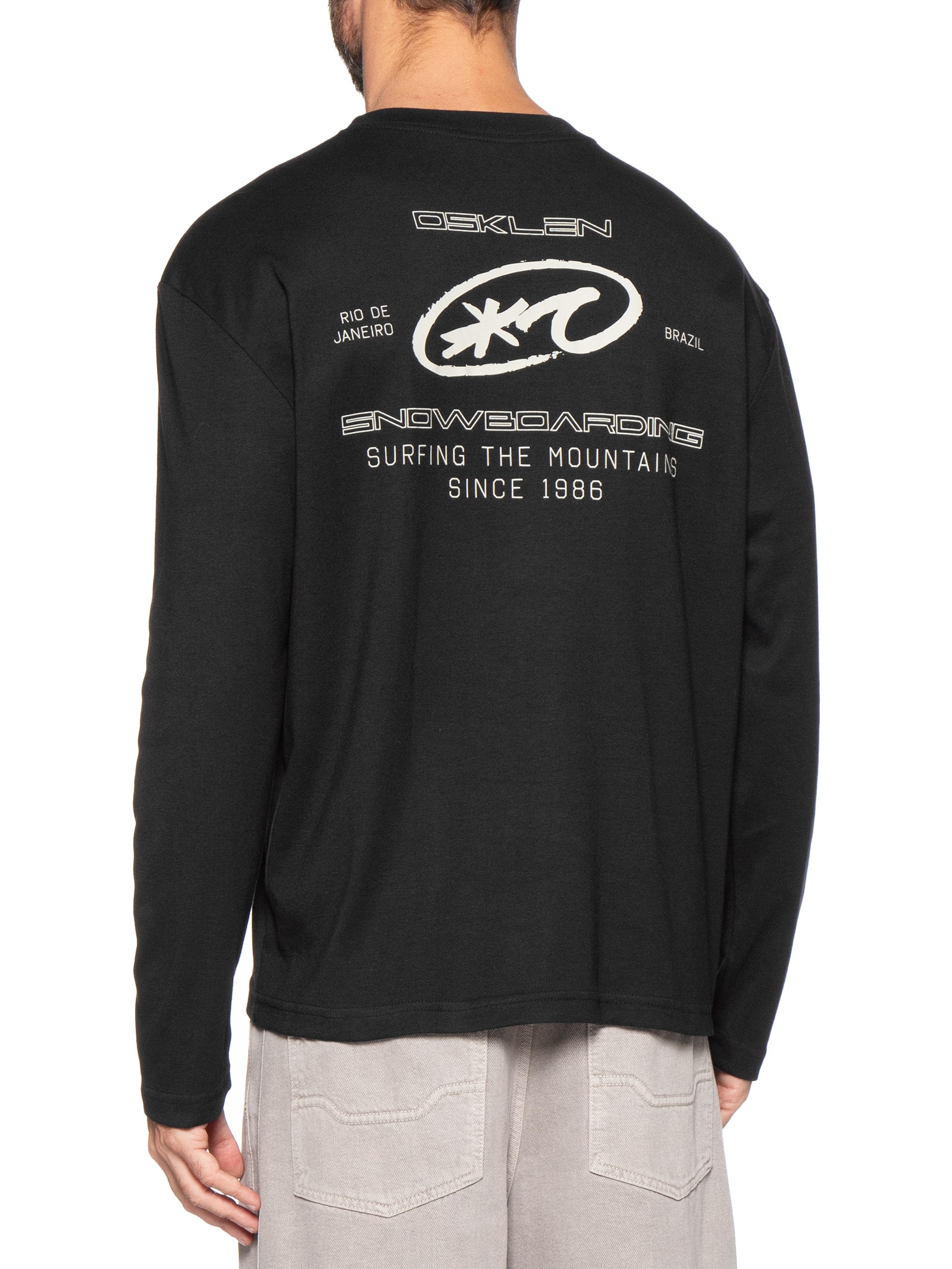 Camiseta Masculina Manga Longa Skateboarding SK8 – Preto Osklen