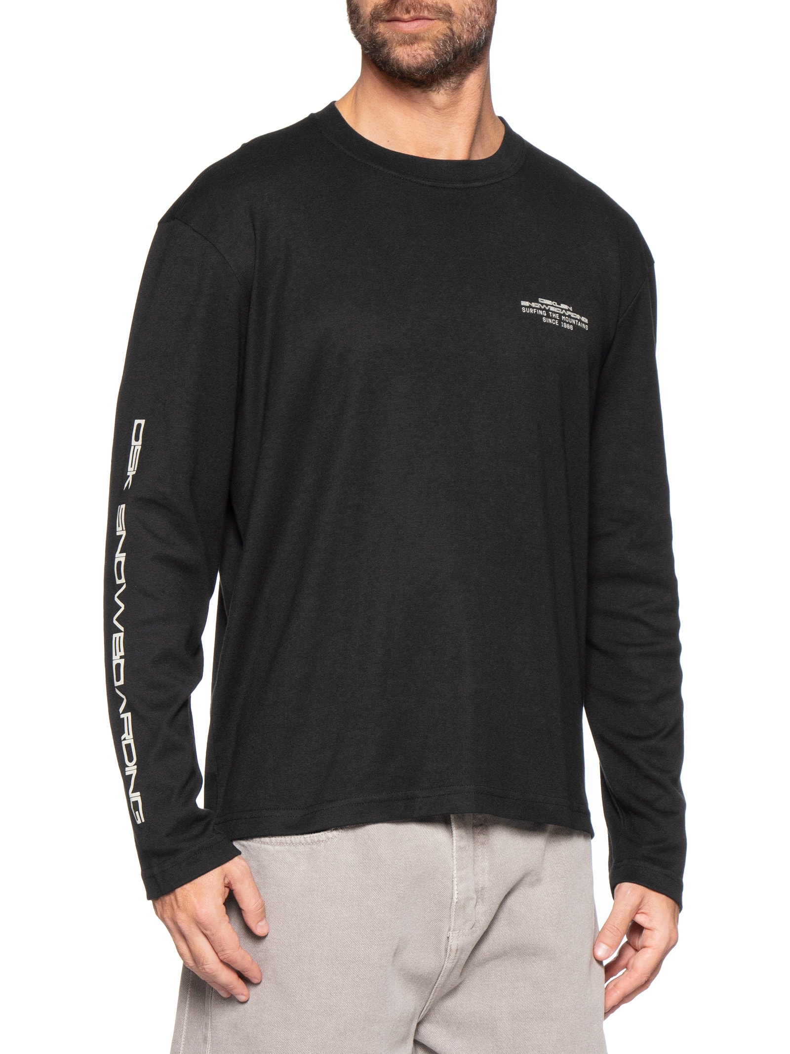 Camiseta Masculina Manga Longa Skateboarding SK8 – Preto Osklen
