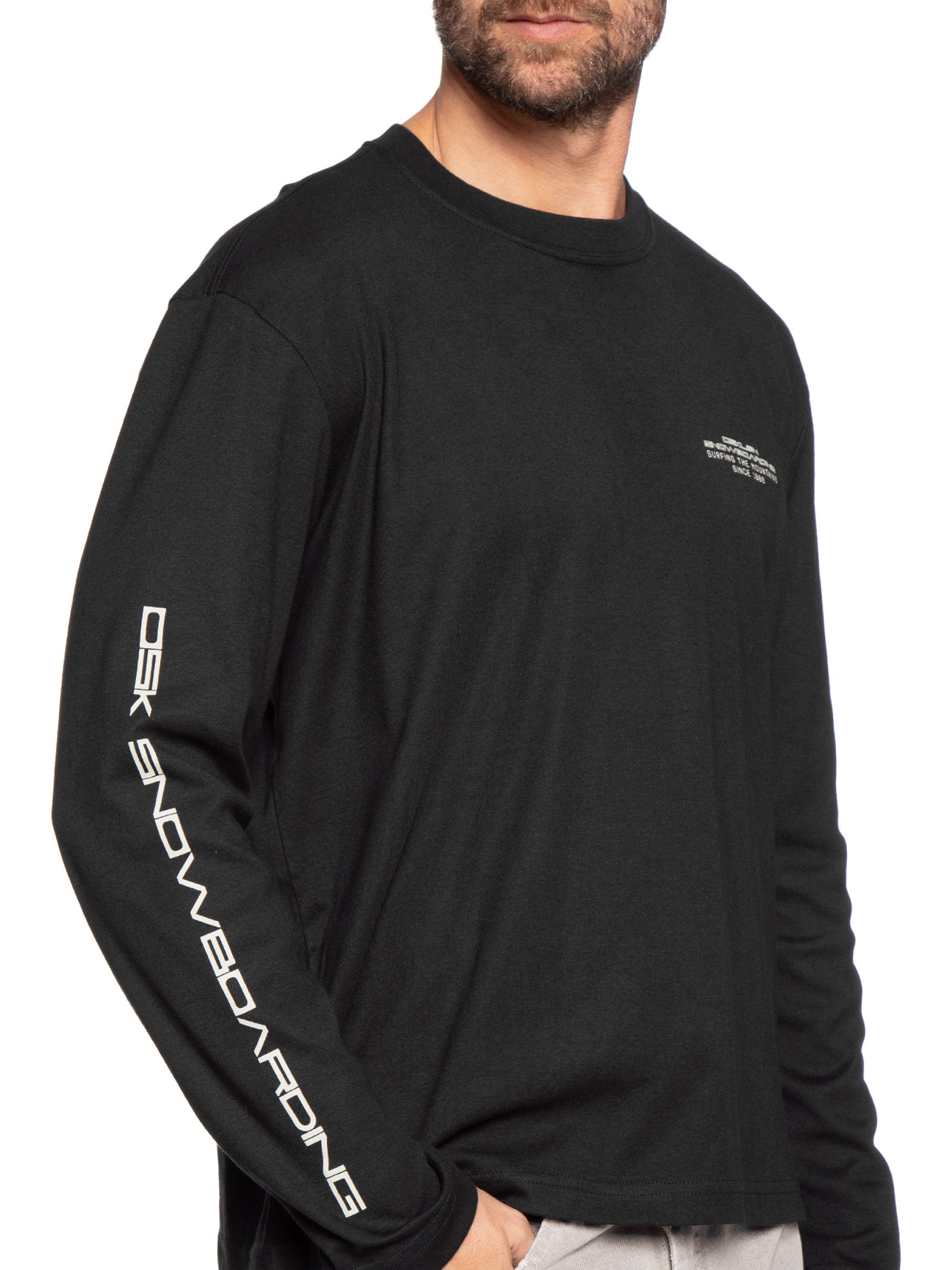 Camiseta Masculina Manga Longa Skateboarding SK8 – Preto Osklen