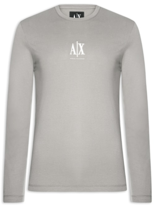 Camiseta Masculina Manga Longa Slim Fit AX – Bege