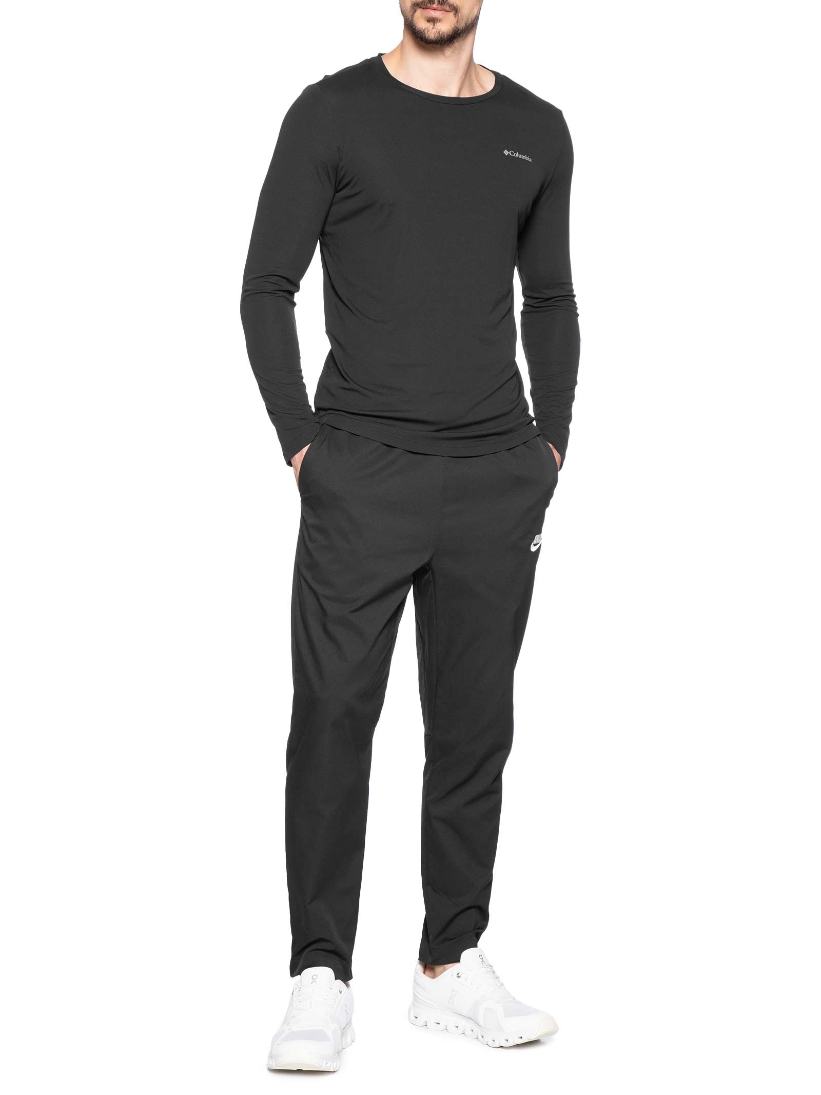 Camiseta Masculina Manga Longa Sportwear Neblina™ Omni-Shade Fps 50 Preto Columbia