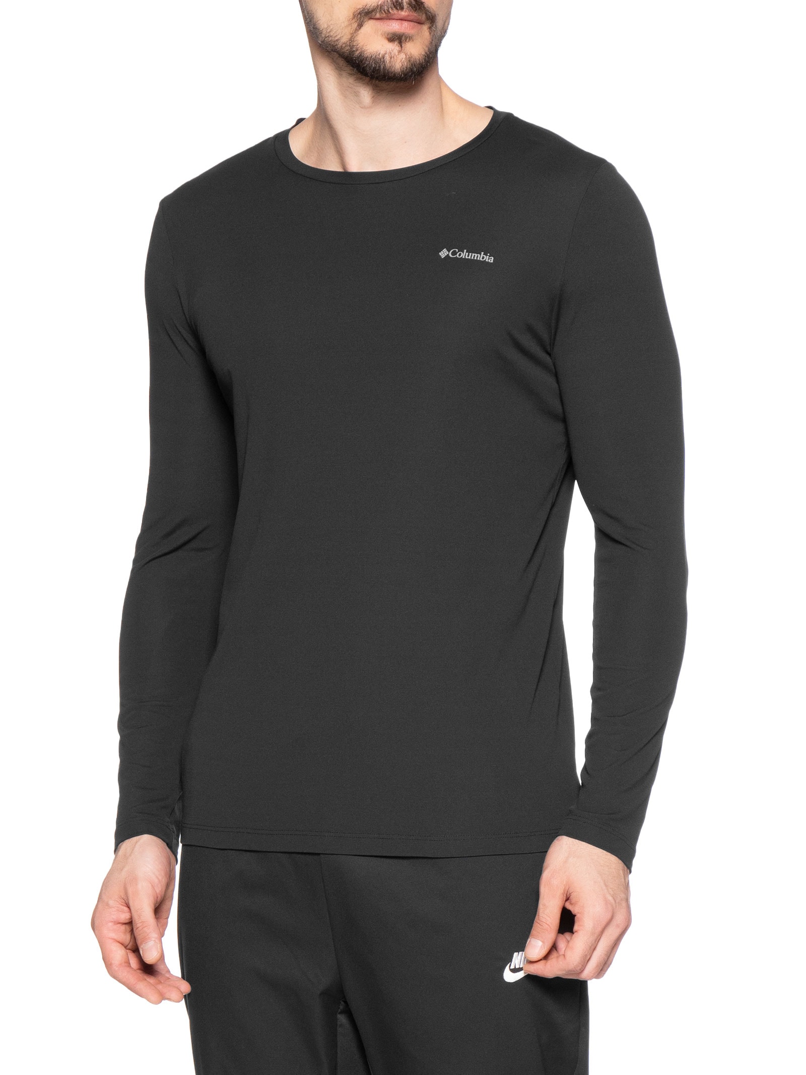 Camiseta Masculina Manga Longa Sportwear Neblina™ Omni-Shade Fps 50 Preto Columbia