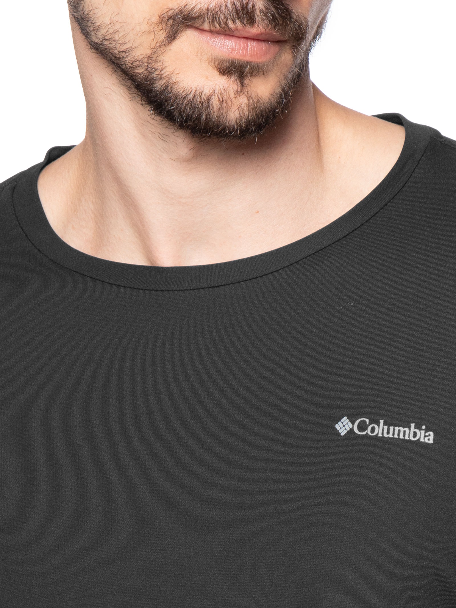 Camiseta Masculina Manga Longa Sportwear Neblina™ Omni-Shade Fps 50 Preto Columbia