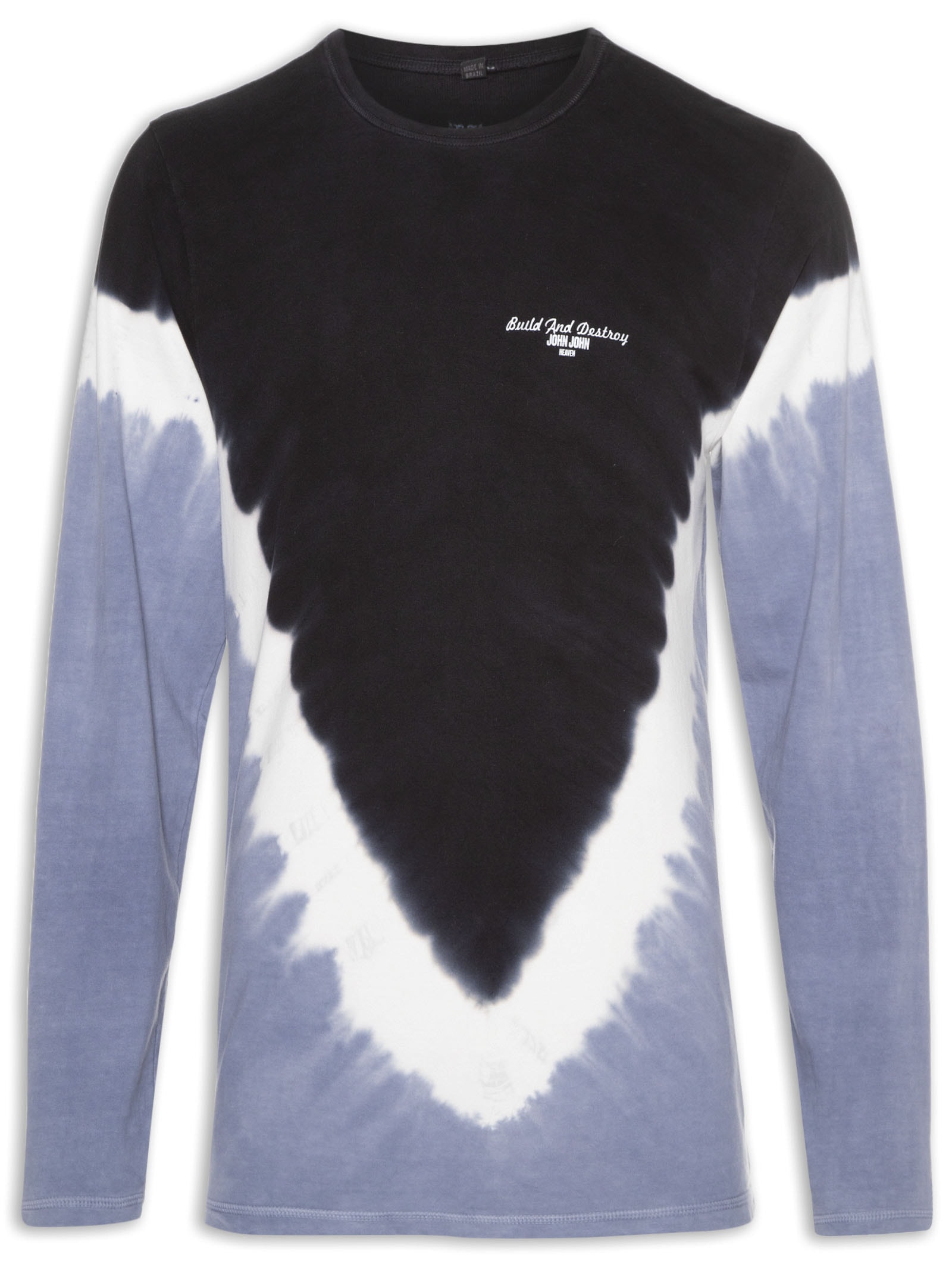 John John - Camiseta Masculina Manga Longa Strong - Preto