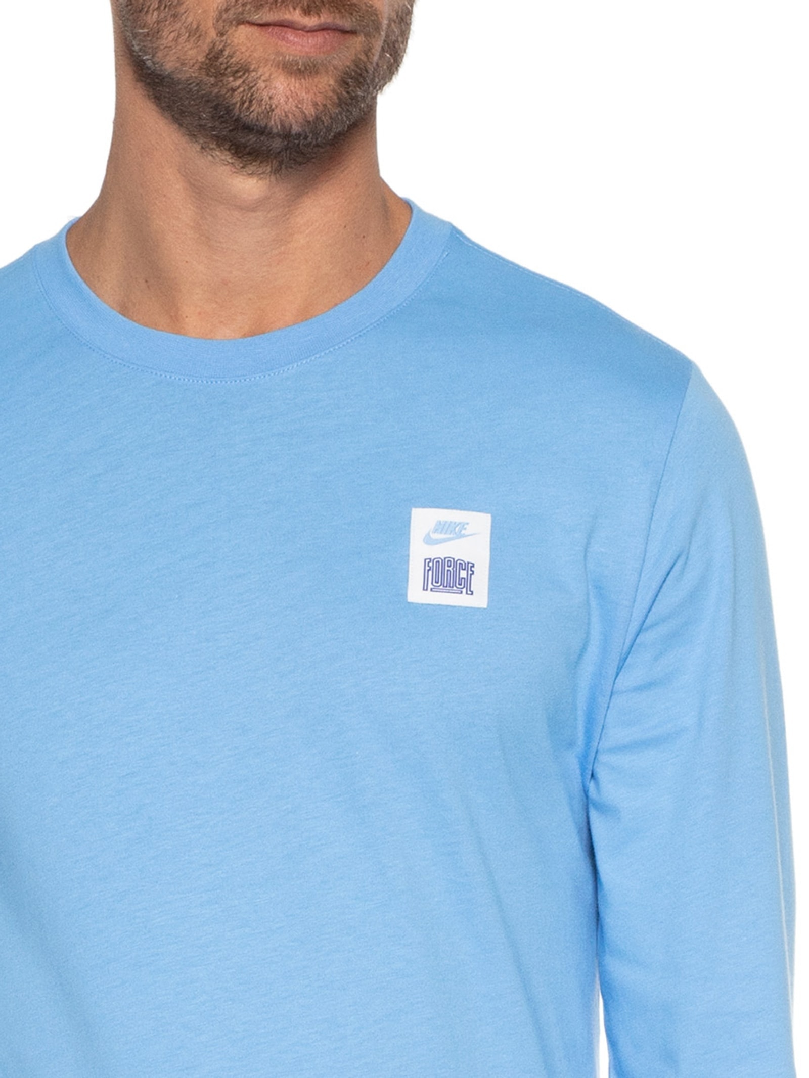 Nike - Camiseta Masculina Manga Longa Tee Ls St 5 - Azul