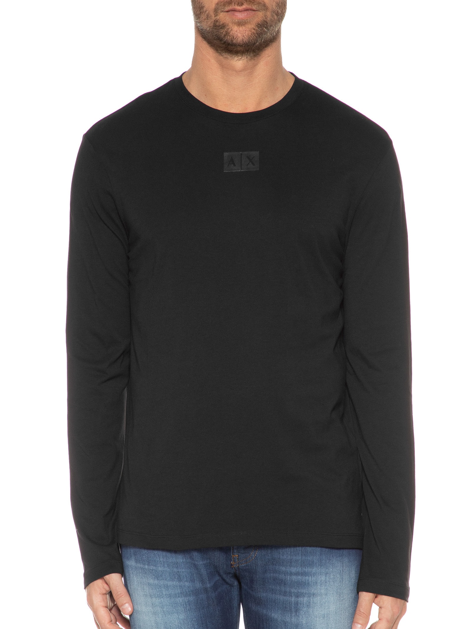 Camiseta Masculina Mangas Longas Preto Armani Exchange