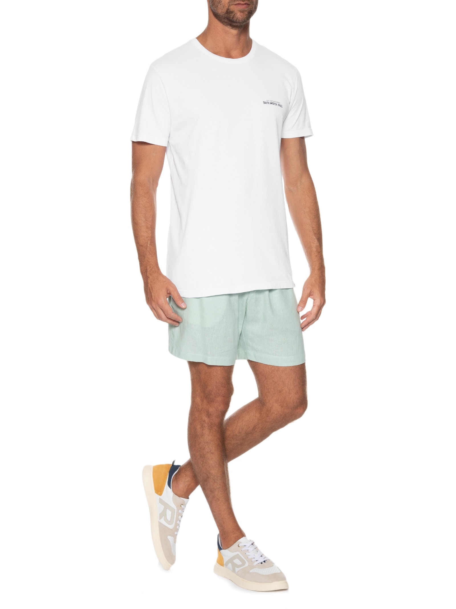 Camiseta Masculina Mapa Branco Jab