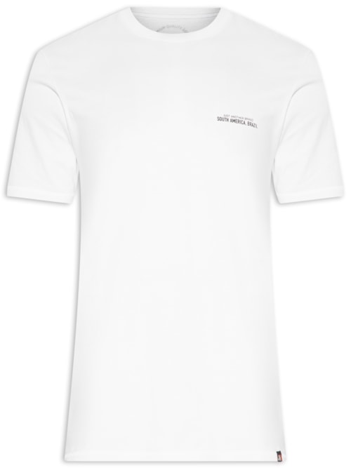 Camiseta Masculina Mapa – Branco