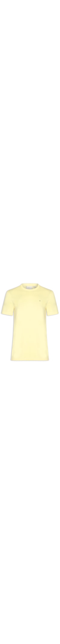 Camiseta Masculina Marca Curta Meia Malha - Amarelo