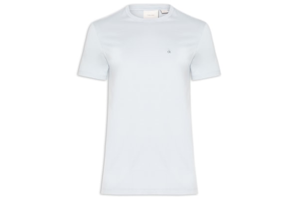 Camiseta Masculina Marca Curta Meia Malha - Azul