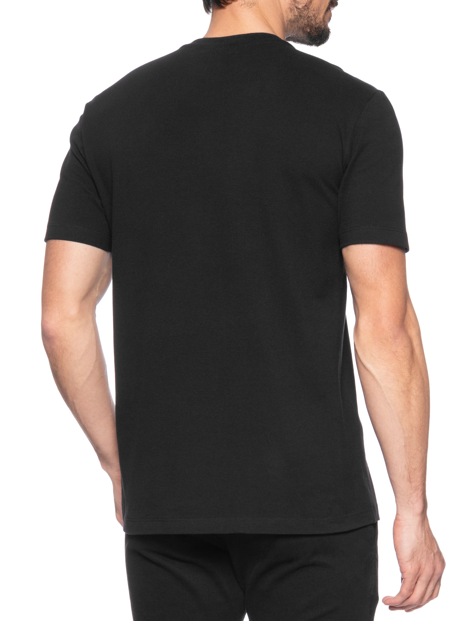 Calvin Klein - White Label - Camiseta Masculina Mc Ck Piquet Patch