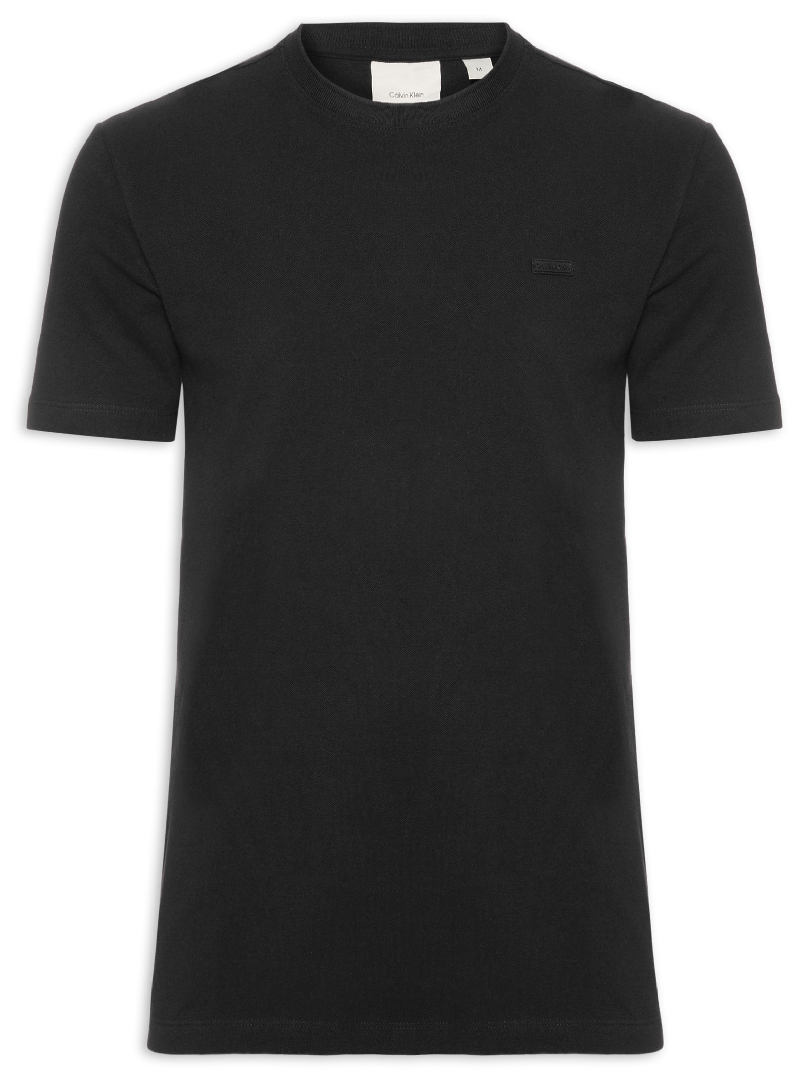 Calvin Klein - White Label - Camiseta Masculina Mc Ck Piquet Patch