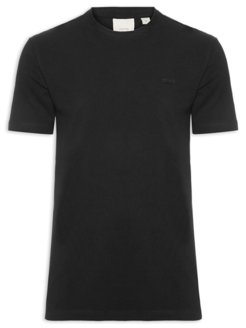 Camiseta Masculina Mc Ck Piquet Patch Borrach – Preto