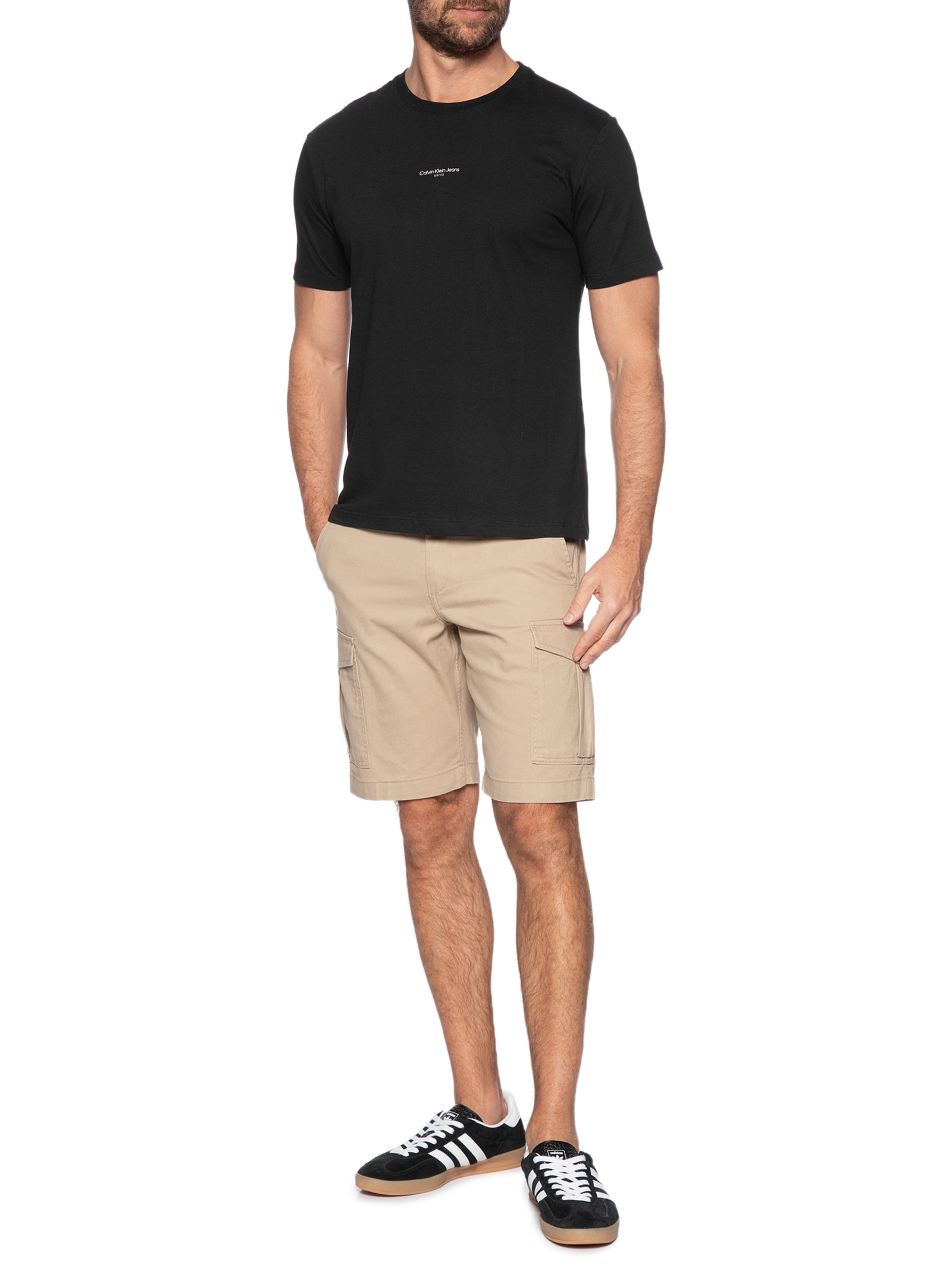 Camiseta Masculina Mc Push Your Limits Preto Calvin Klein Jeans