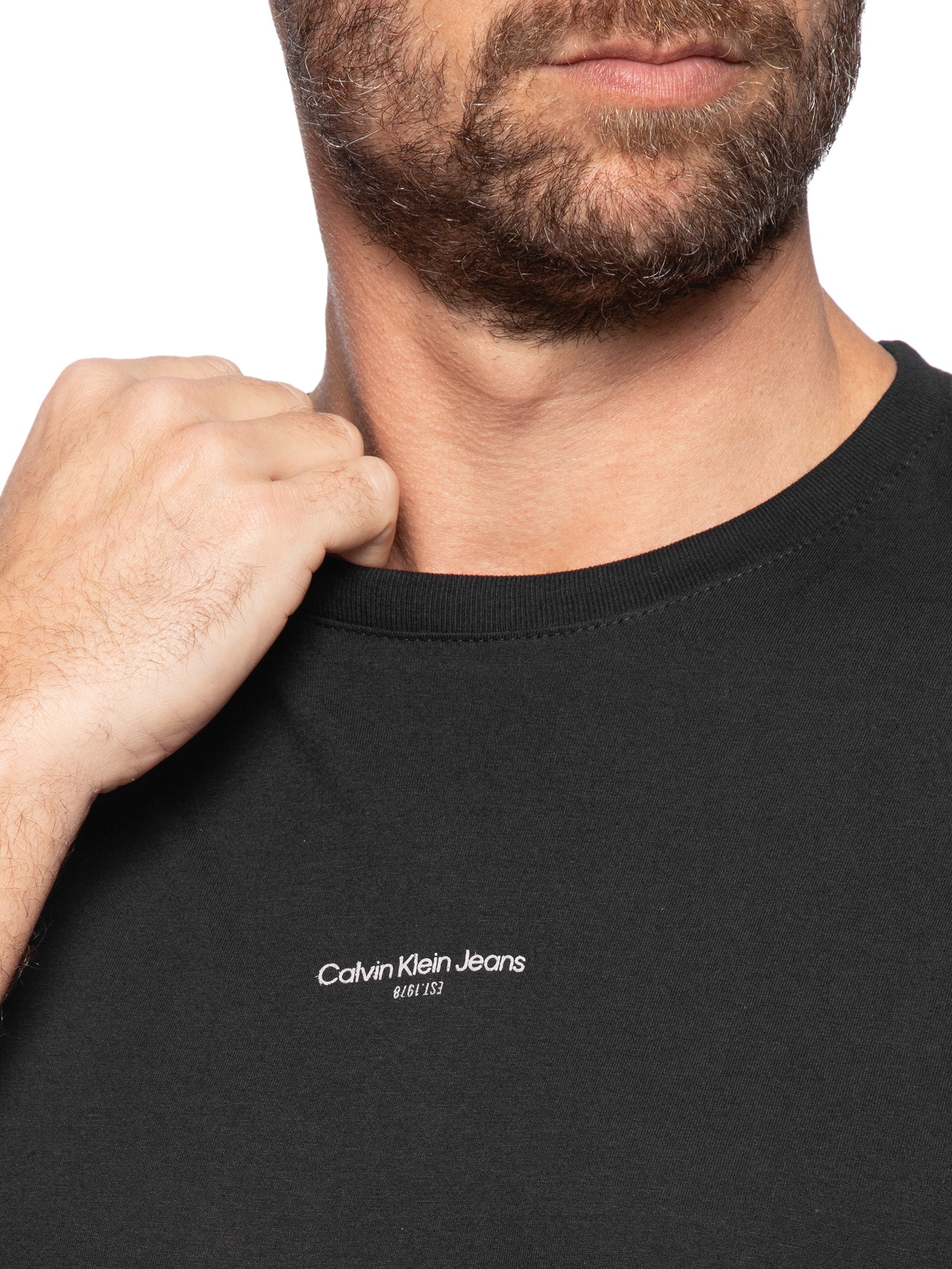 Camiseta Masculina Mc Push Your Limits Preto Calvin Klein Jeans