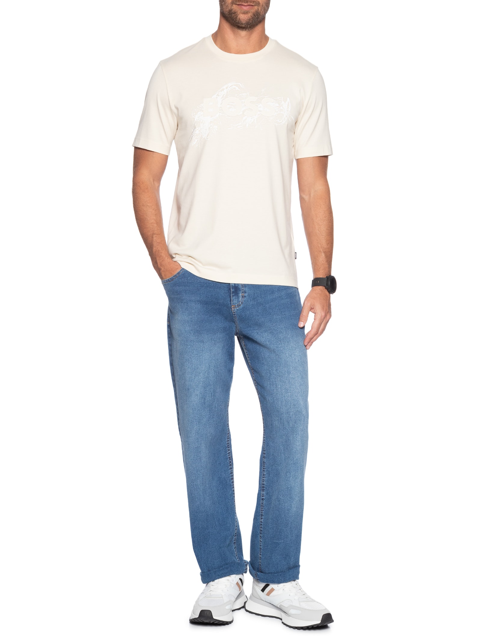 Camiseta Masculina Mc Thompson 215 Branco Boss