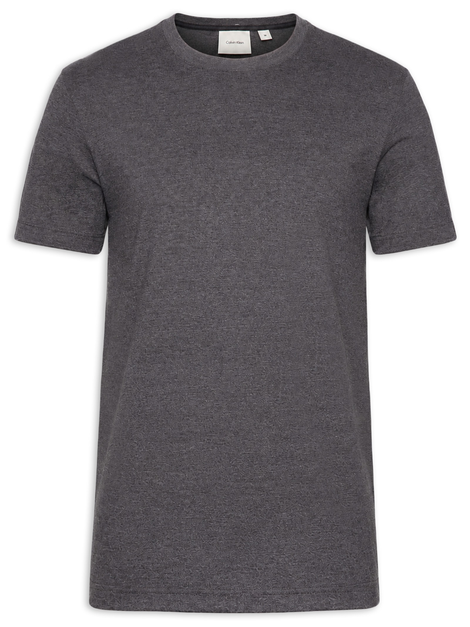 Camiseta Masculina Meia Malha Cinza Calvin Klein
