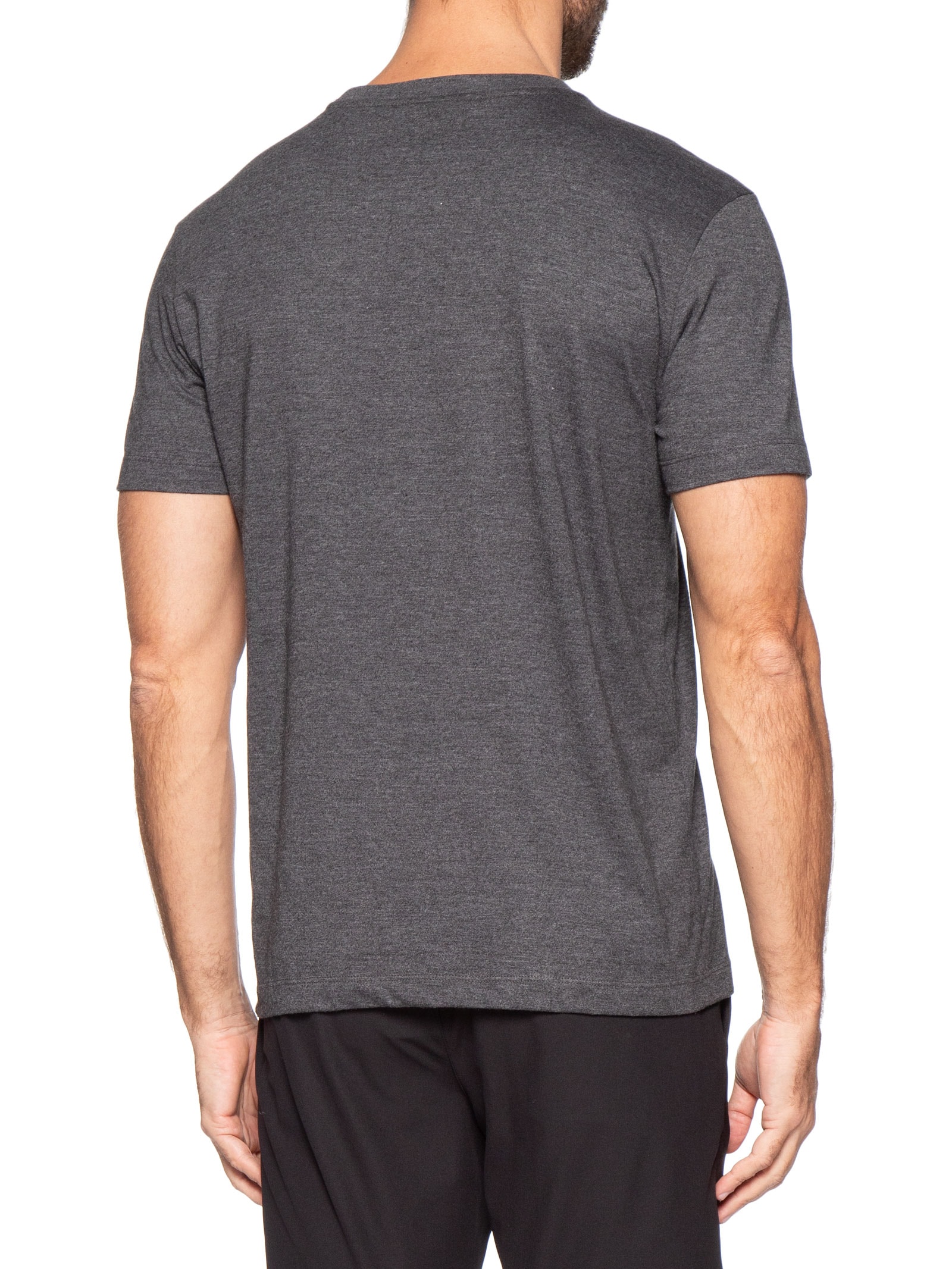 Camiseta Masculina Meia Malha Cinza Calvin Klein