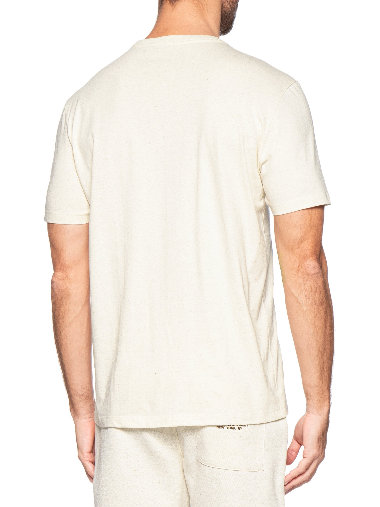 Camiseta Masculina Meia Malha Linho Icon Script Off White Calvin Klein Underwear