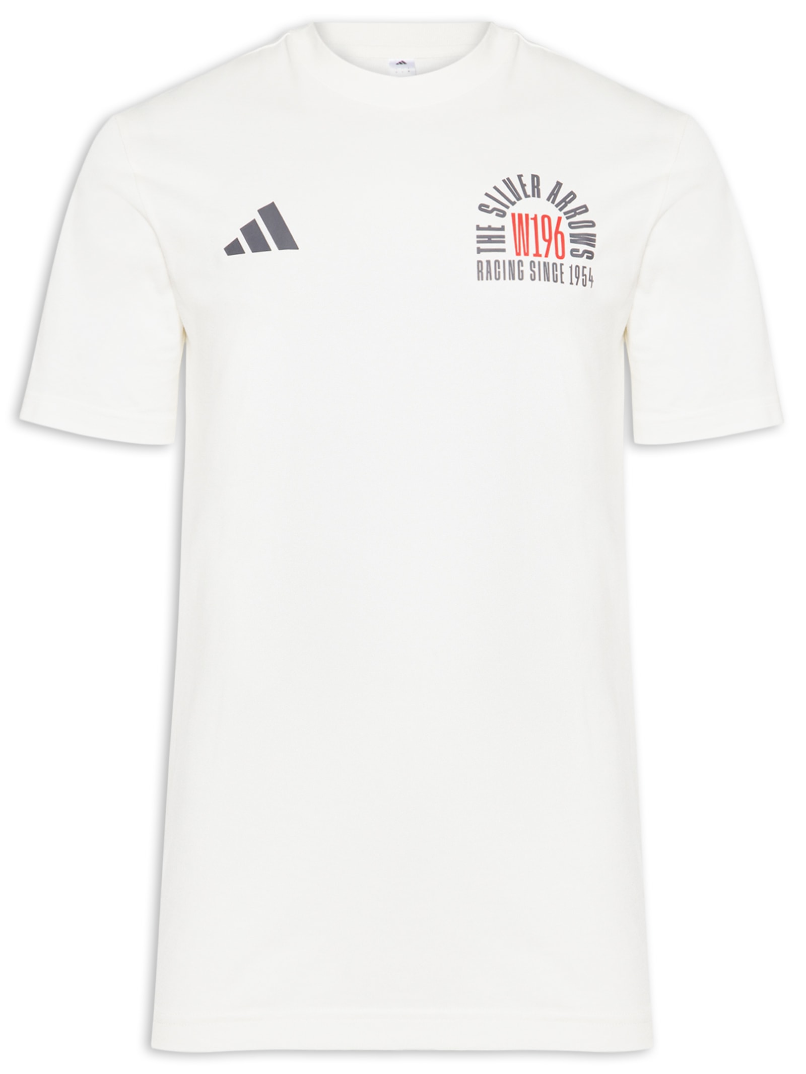 Camiseta Masculina Mercedes Amg Petronas 55 Off White Adidas + Mercedes