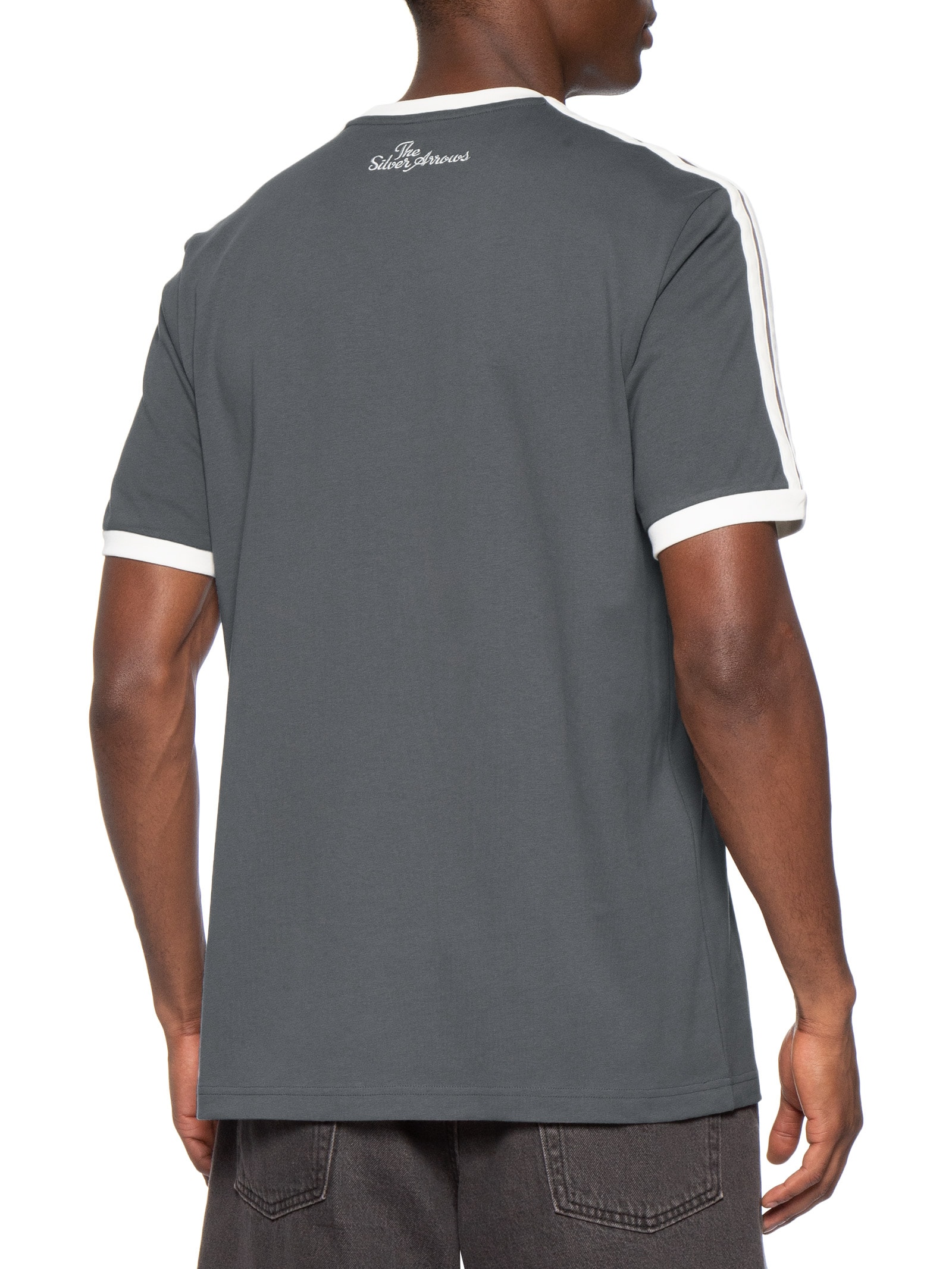 Camiseta Masculina Mercedes Amg Petronas Cinza Adidas + Mercedes