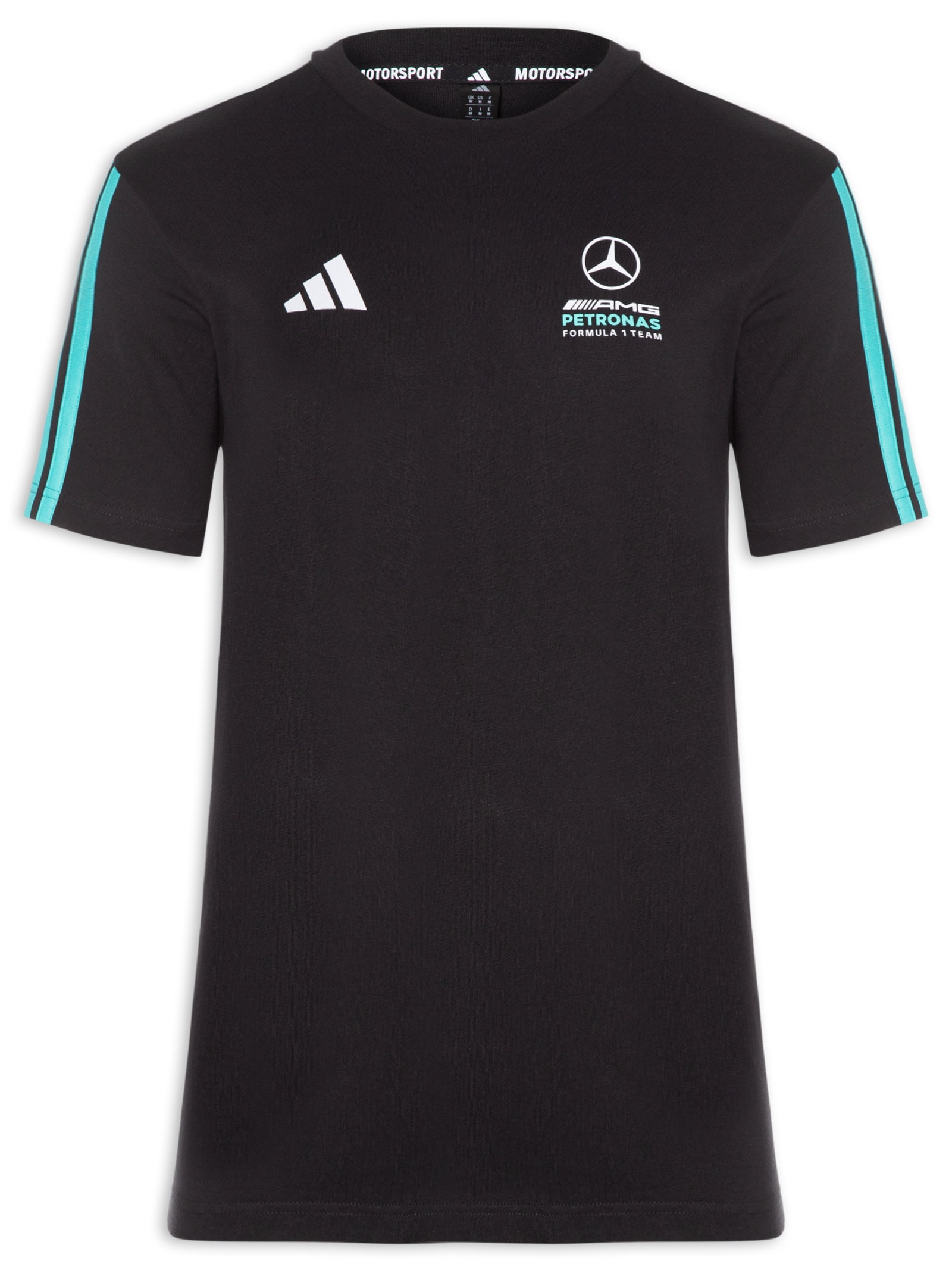 Camiseta Masculina Mercedes Petronas Preto Adidas + Mercedes